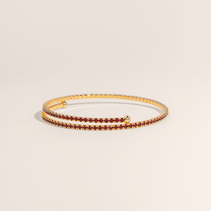 Garnet Tennis Bangle