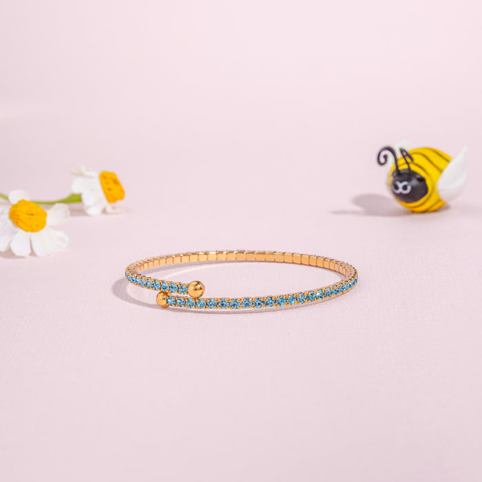 Minifit Blue Crystal Flex Bangle