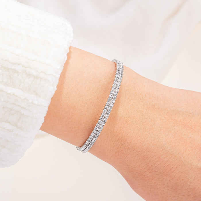 District Flex Duo Bangle (Silver)