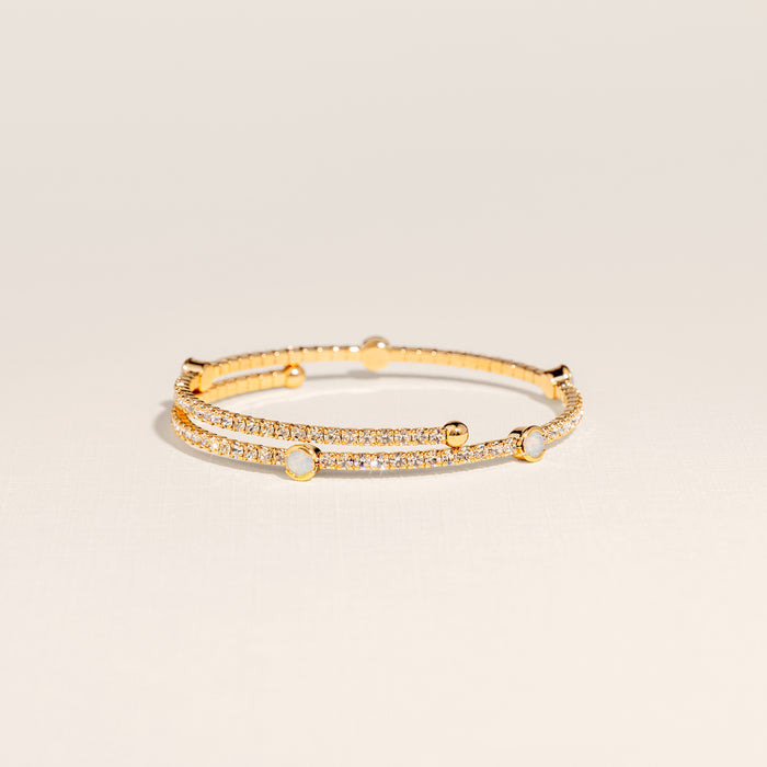 October Opal Birthstone Bangle