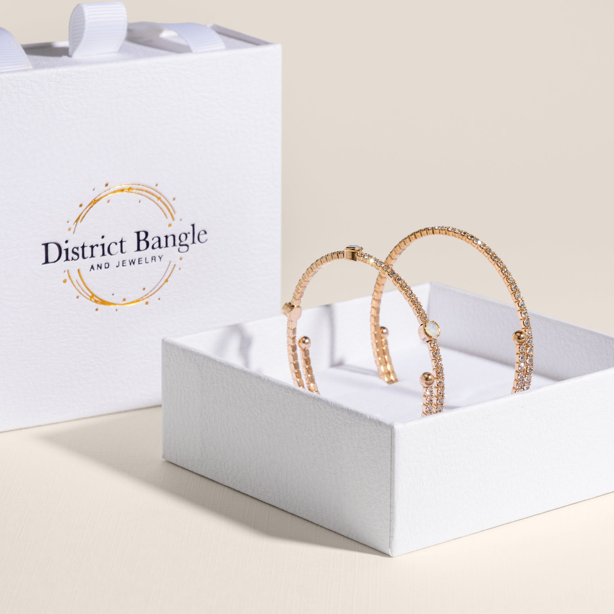 Birthstone bangle gift set