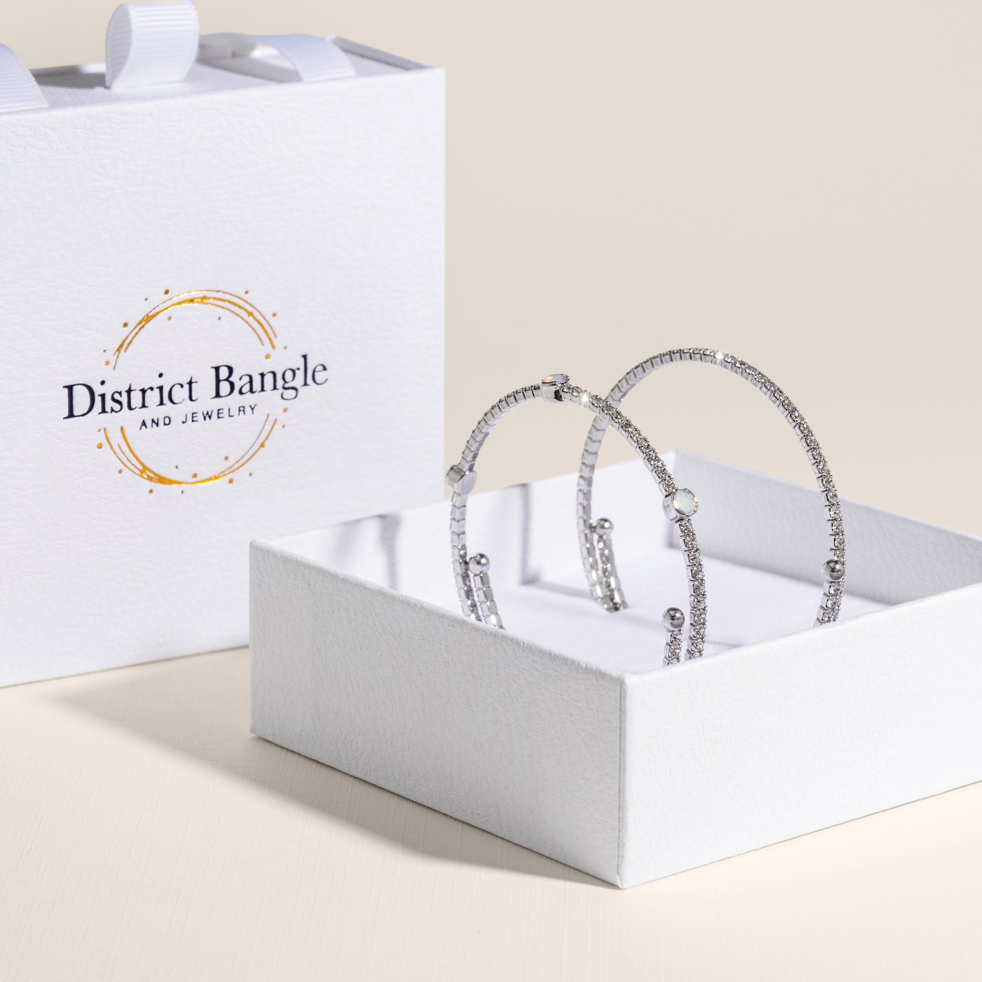Birthstone bangle gift set