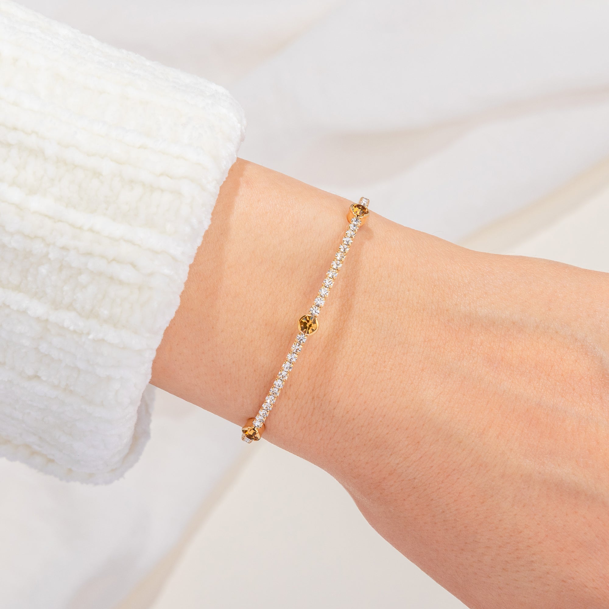 November Topaz Birthstone Bangle
