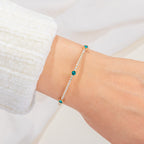 December Blue Zircon Birthstone Bangle