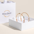 Birthstone bangle gift set (Gold)