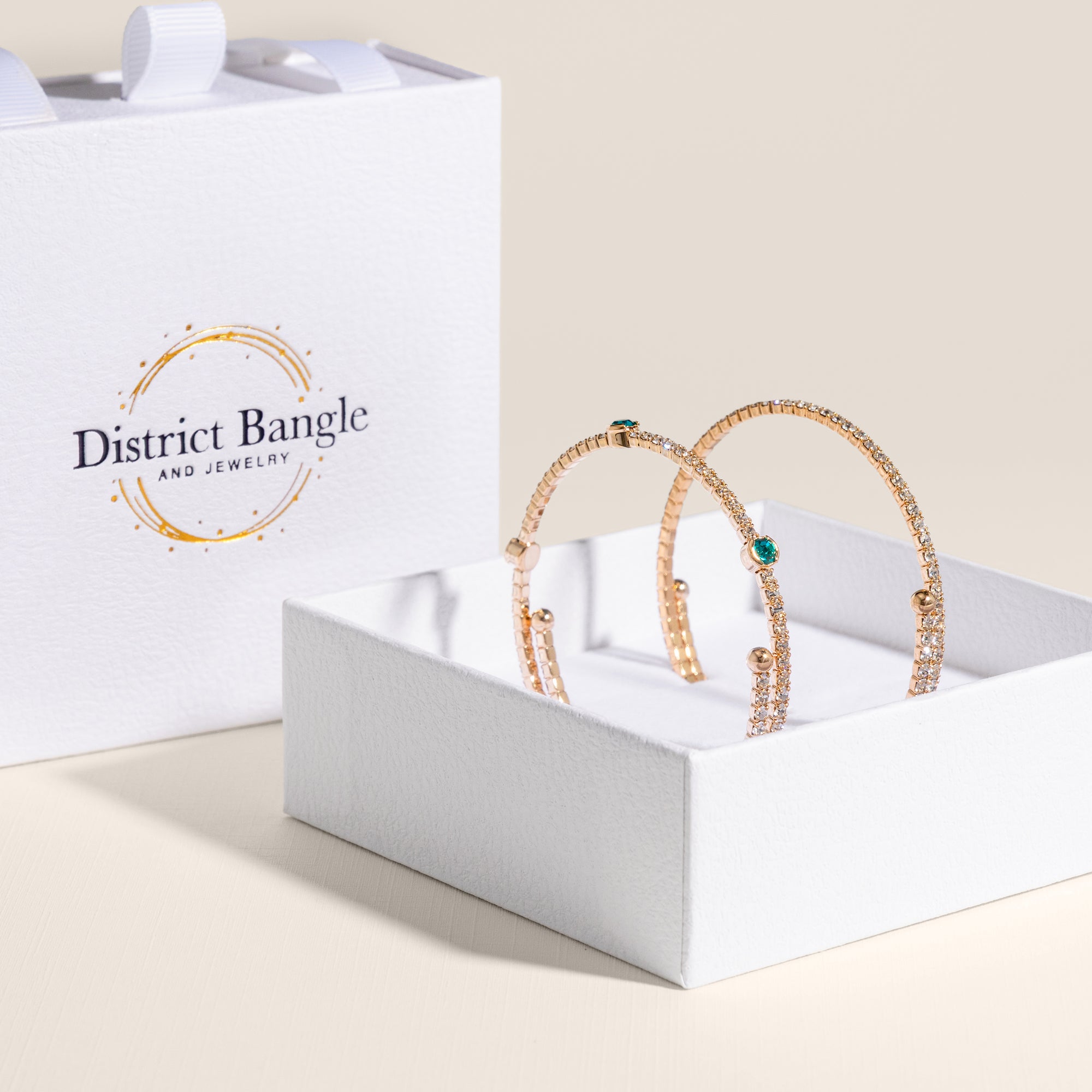 Birthstone bangle gift set