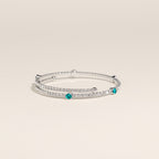 December Blue Zircon Birthstone Bangle