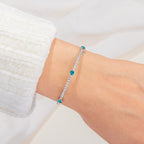 December Blue Zircon Birthstone Bangle
