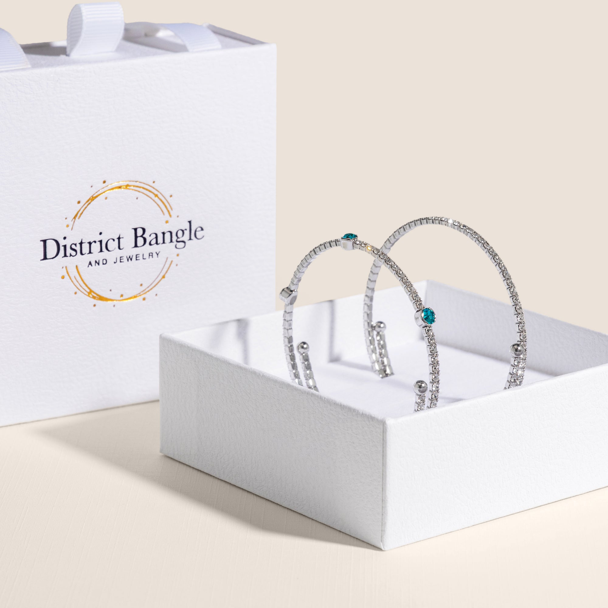 Birthstone bangle gift set