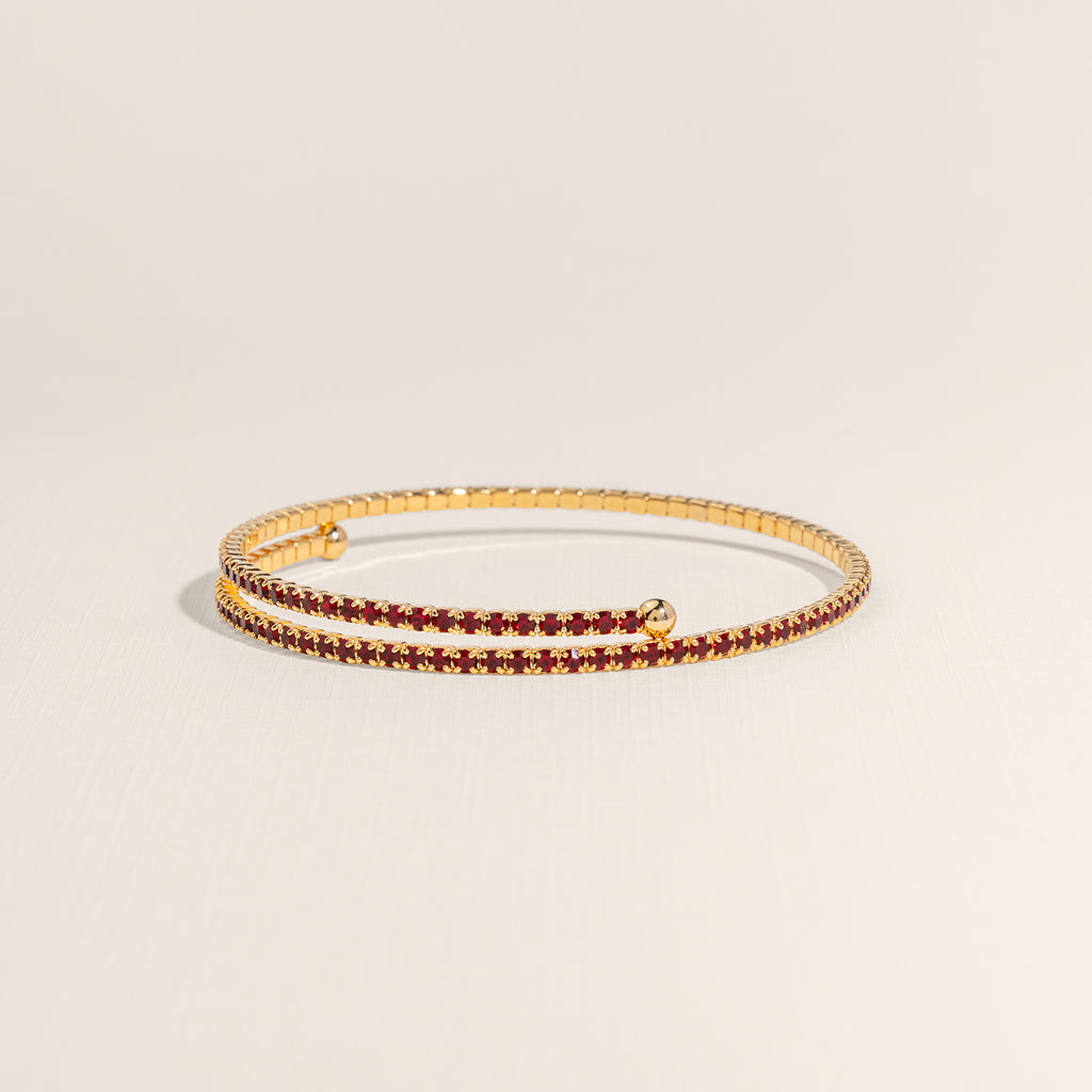 Garnet Tennis Bangle
