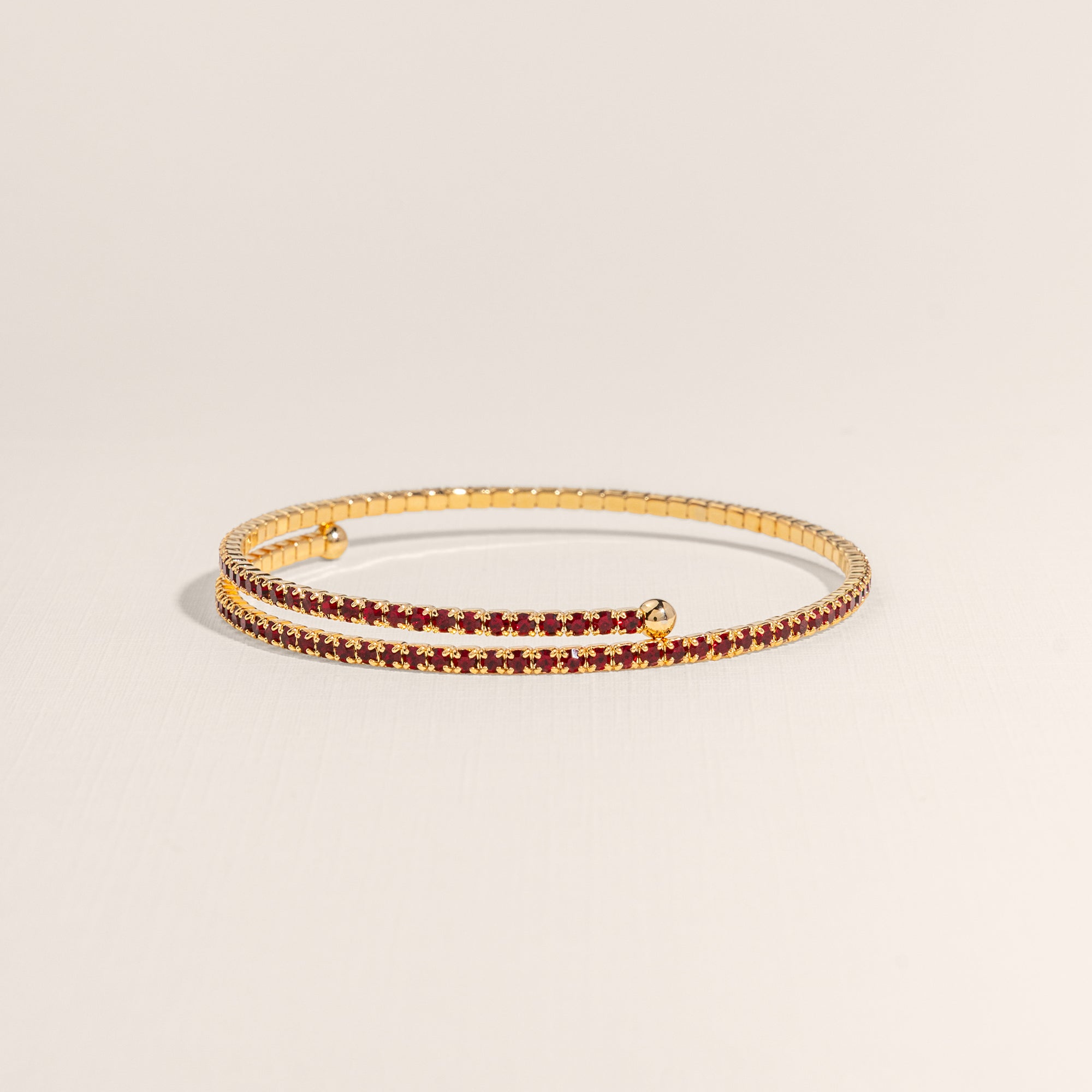 January Garnet Birthstone Bangle