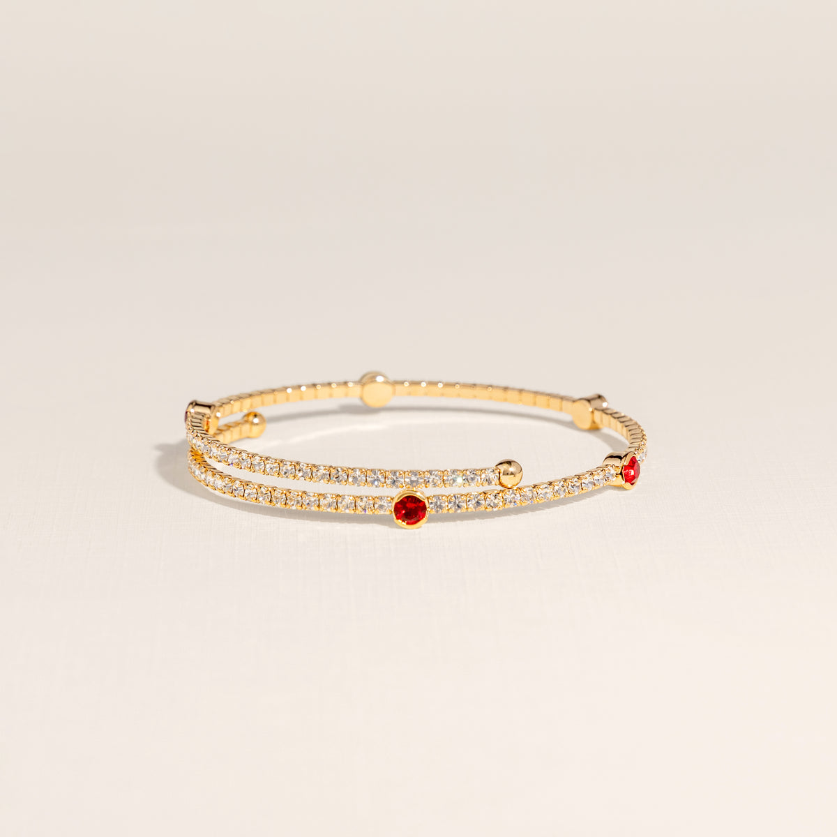 January Garnet Birthstone Bangle