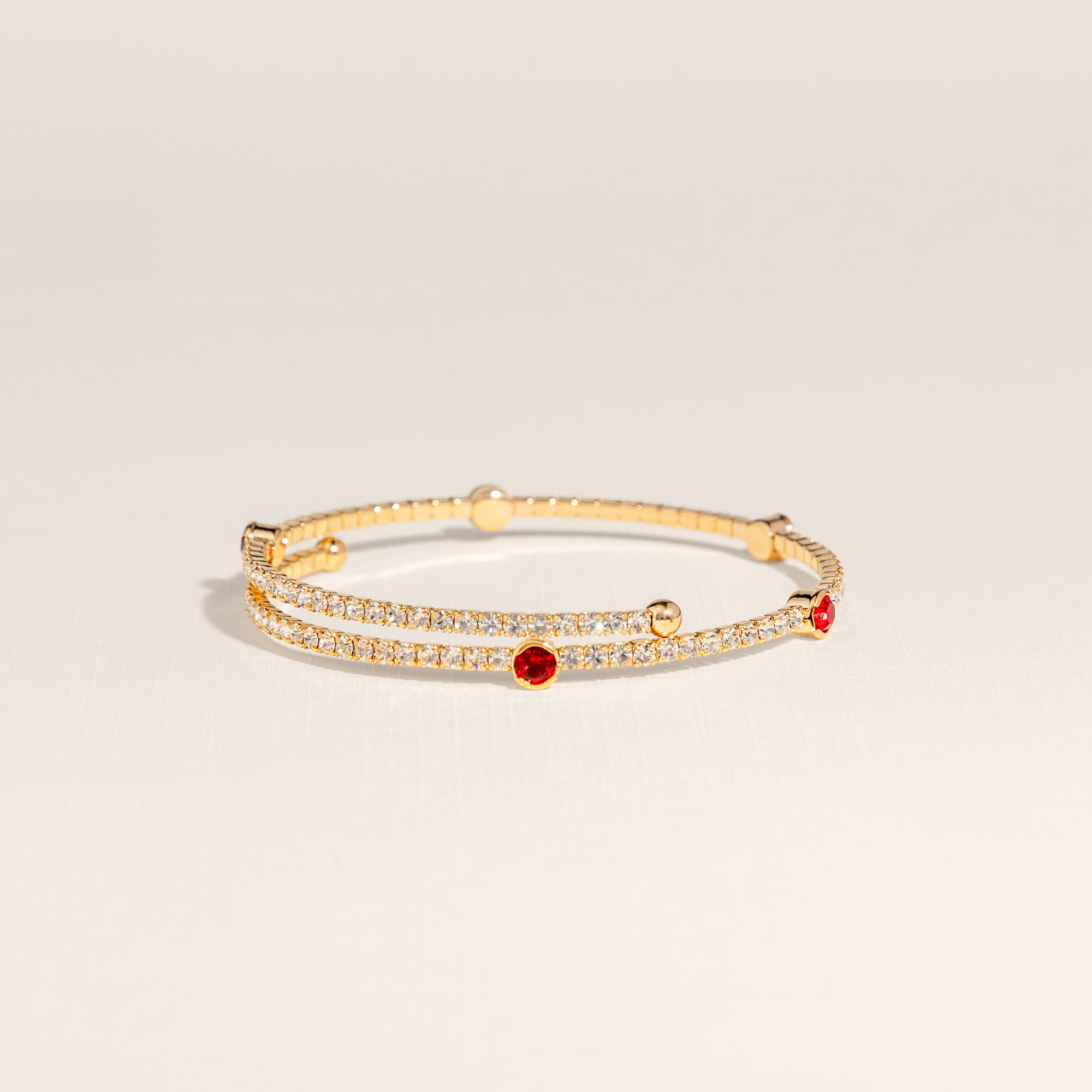 January Garnet Birthstone Bangle