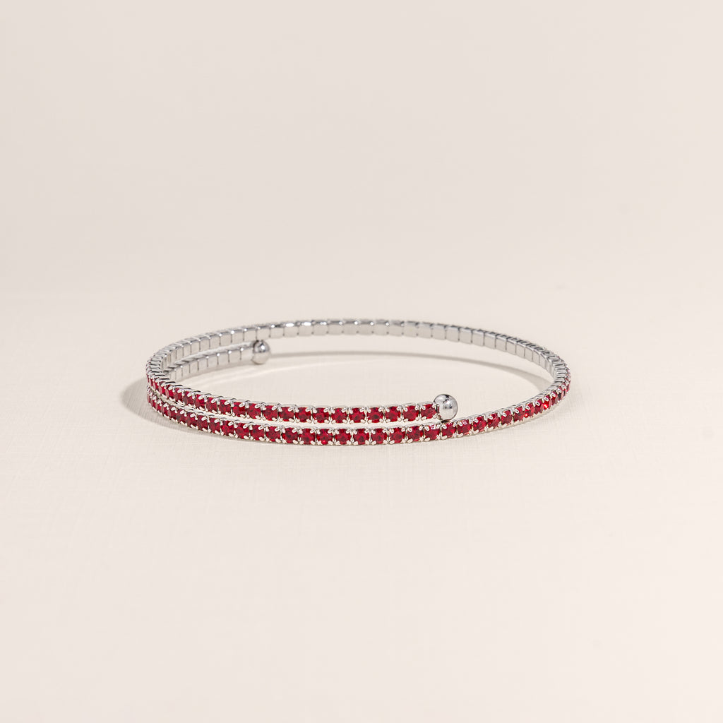 Garnet Tennis Bangle