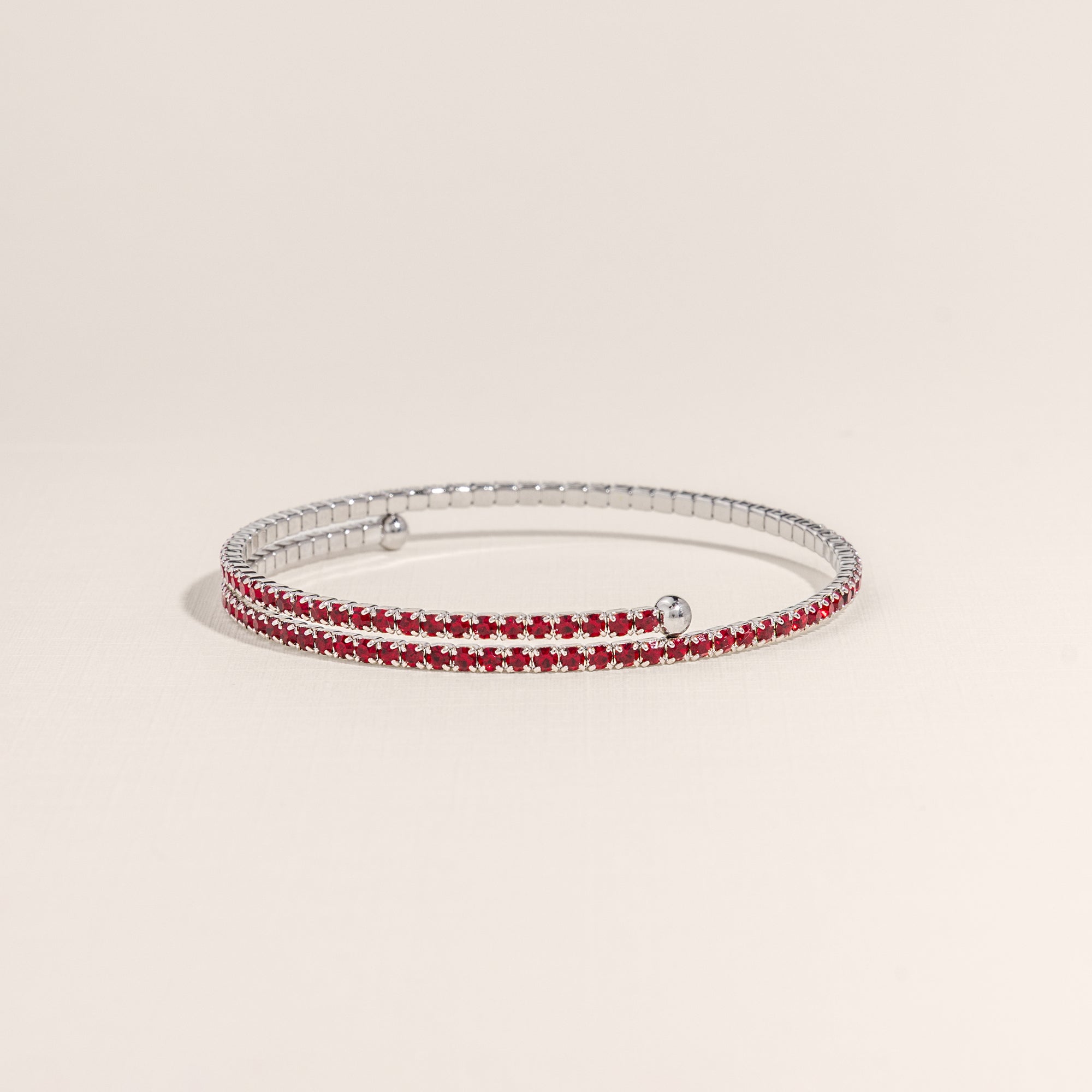 January Garnet Birthstone Bangle