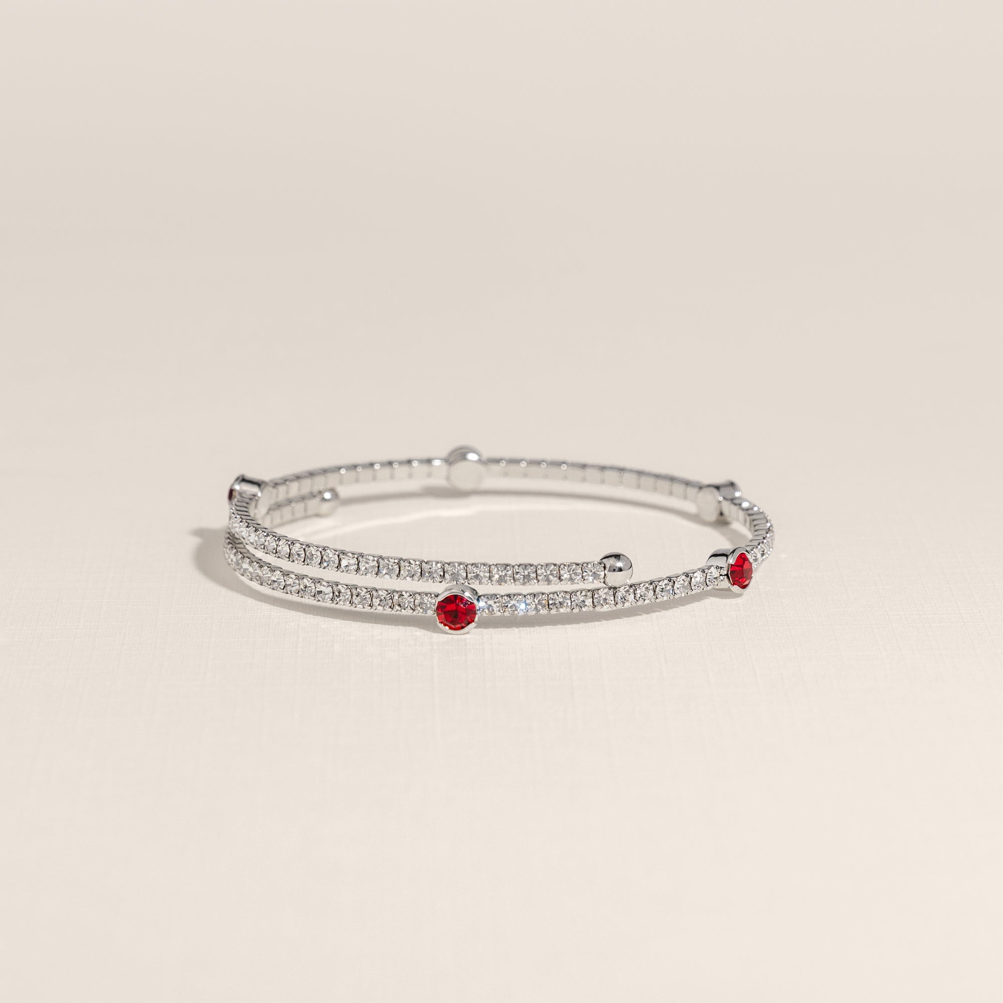 January Garnet Birthstone Bangle