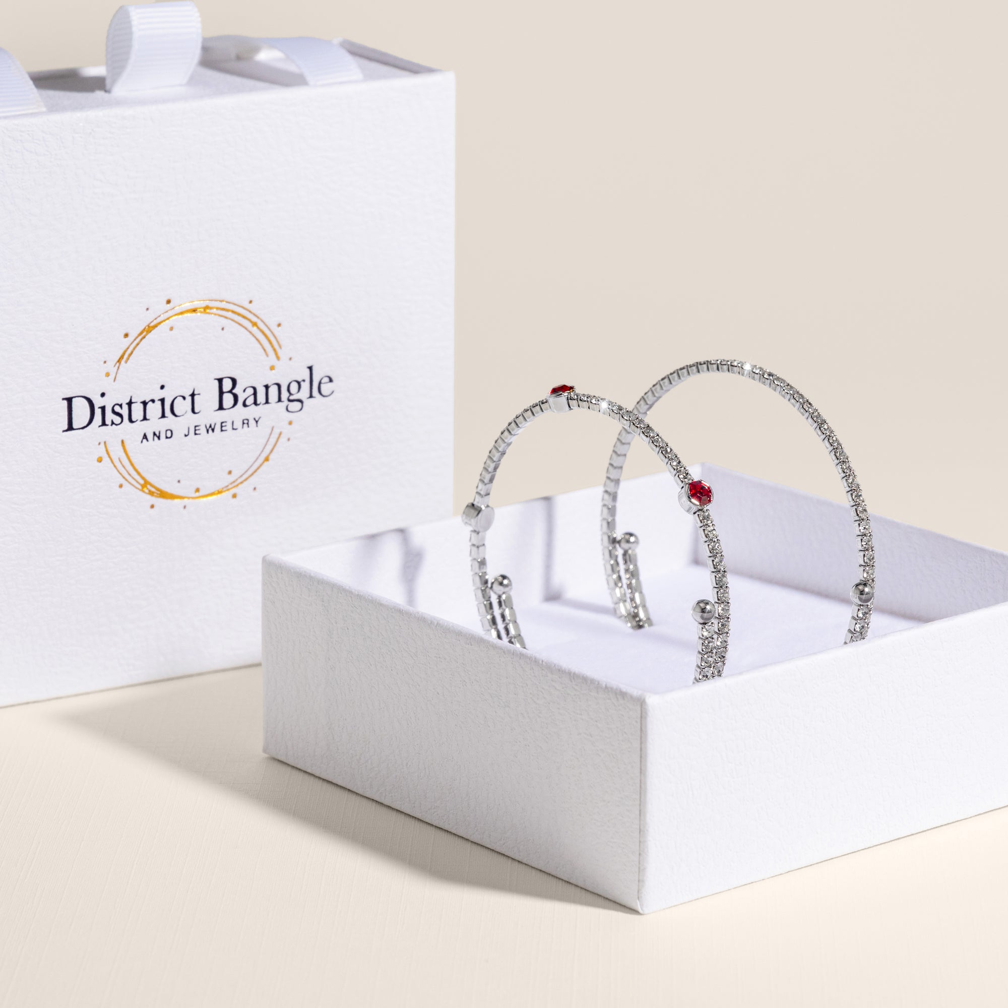 Birthstone bangle gift set