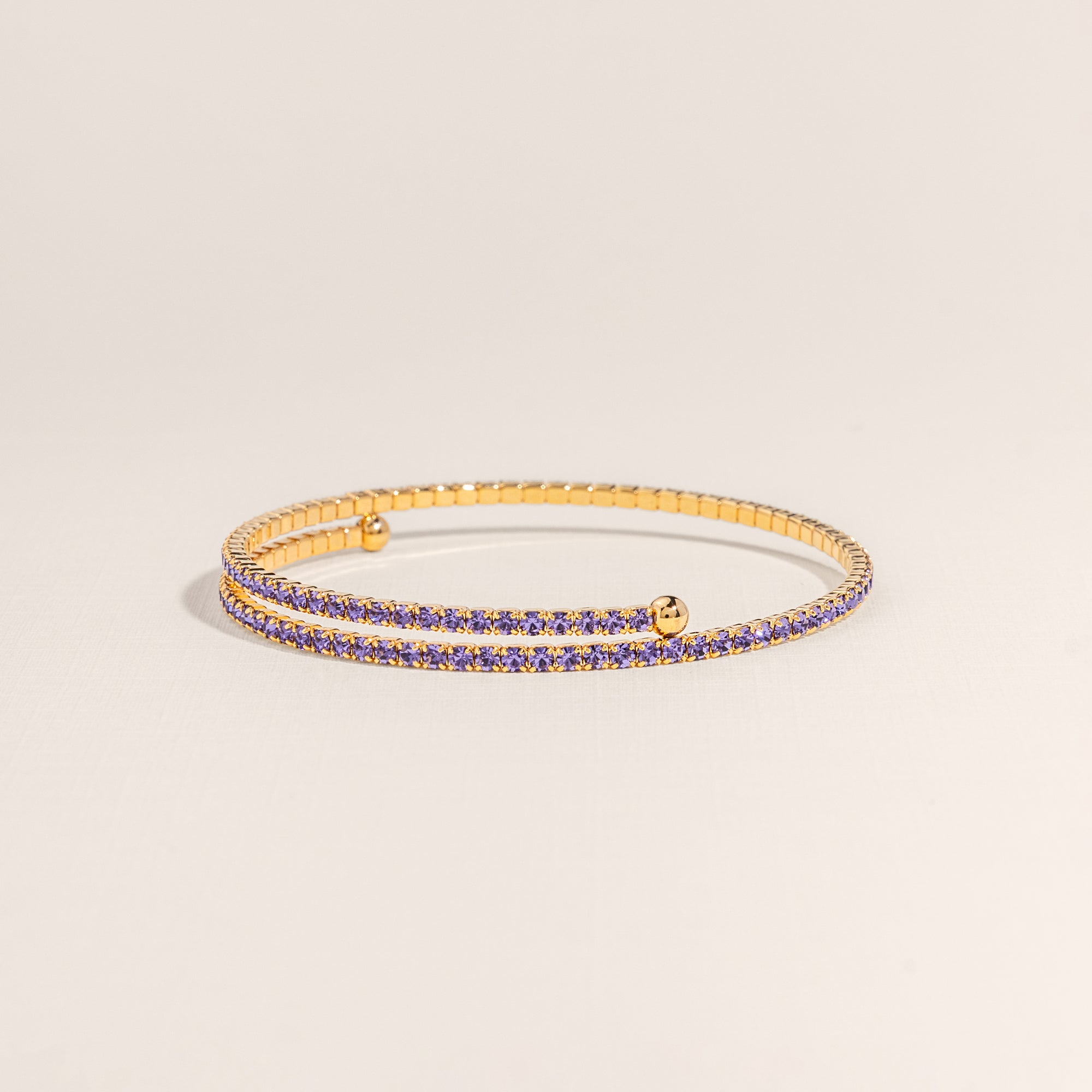 February Amethyst Birthstone Bangle