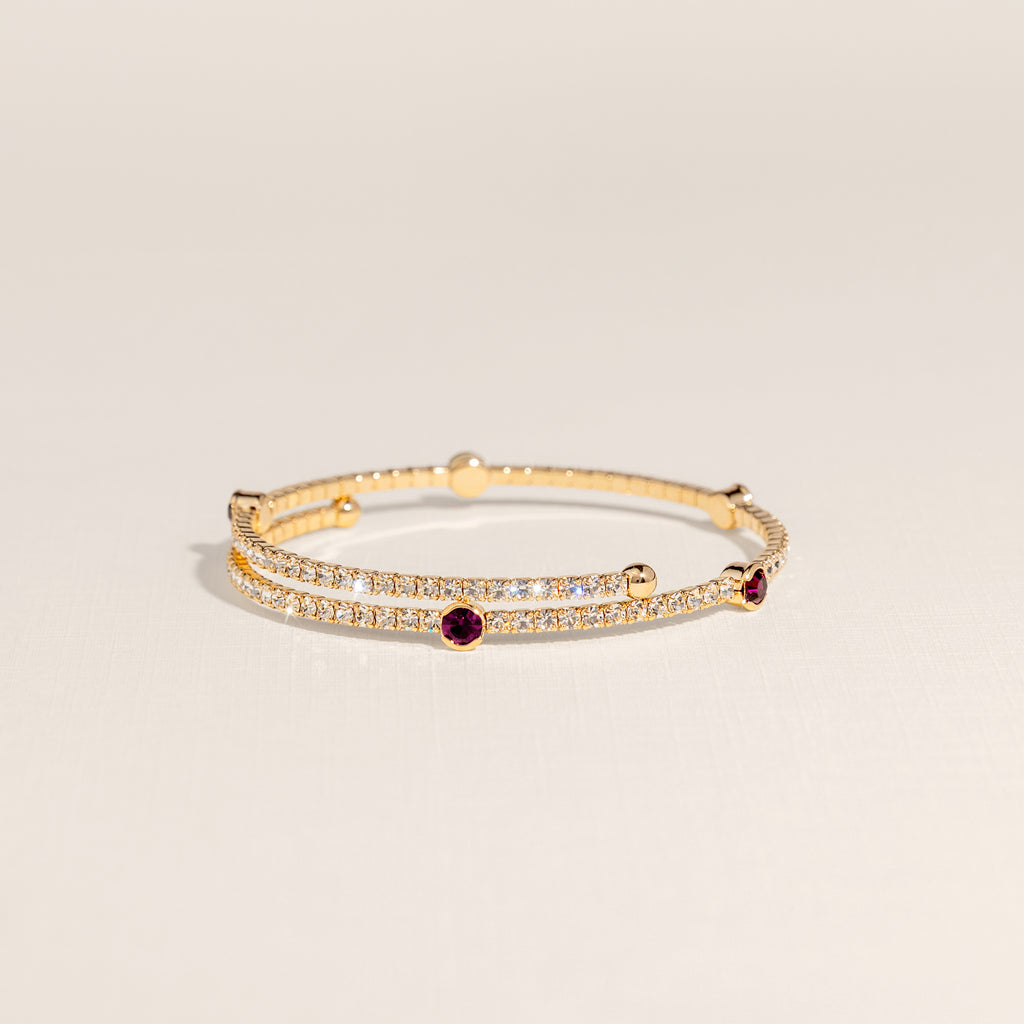 February Amethyst Birthstone Bangle