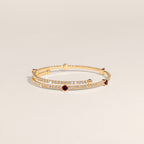 February Amethyst Birthstone Bangle