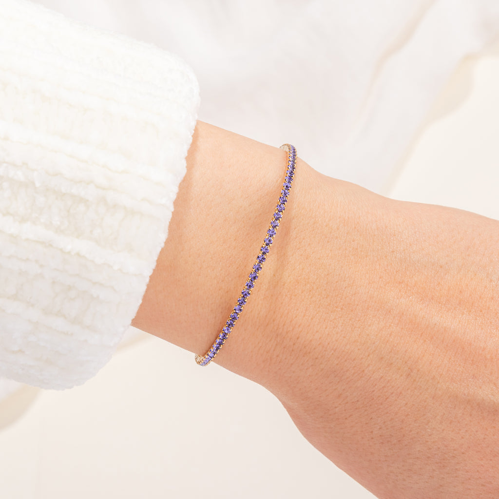Amethyst Tennis Bangle