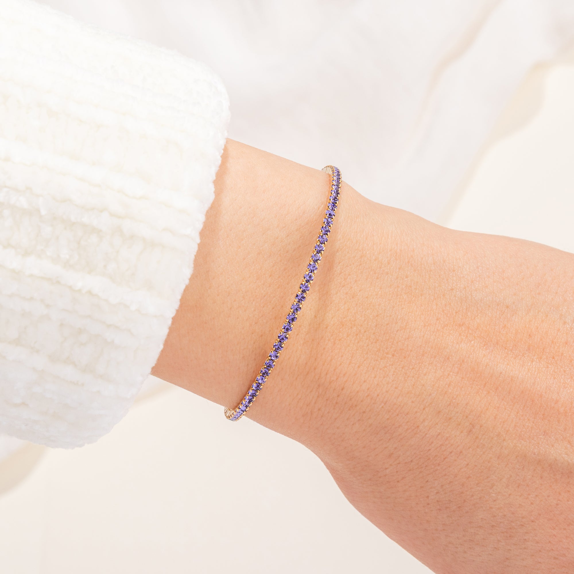 February Amethyst Birthstone Bangle