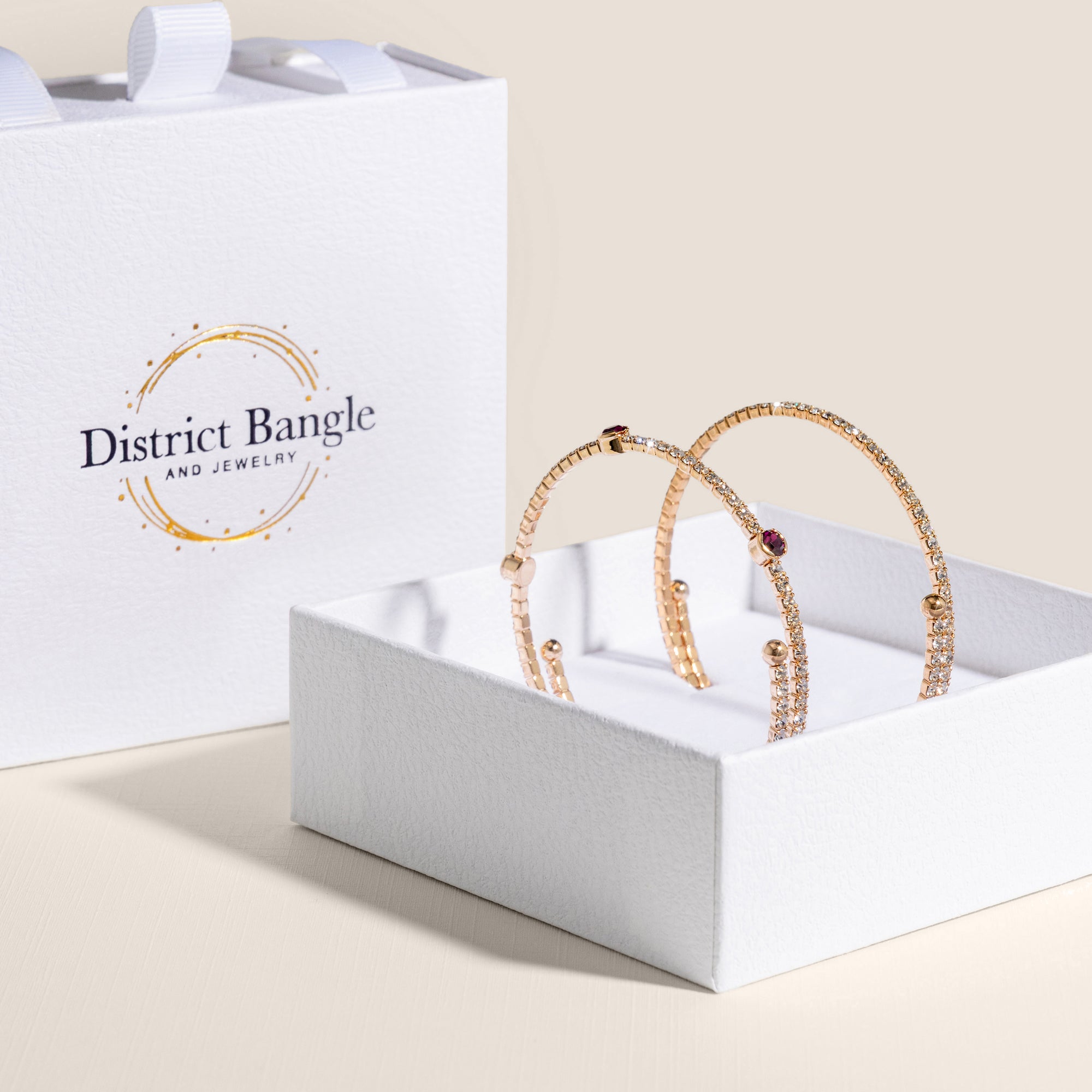 Birthstone bangle gift set