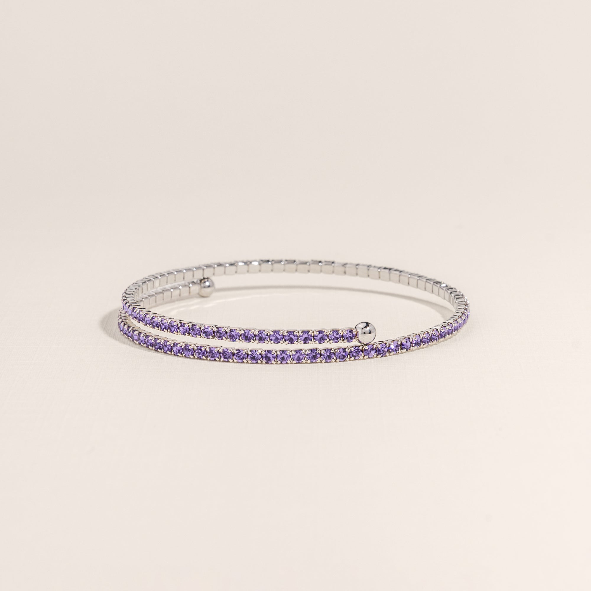 February Amethyst Birthstone Bangle