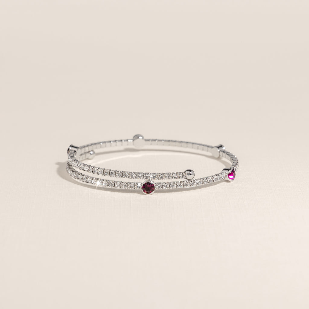 February Amethyst Birthstone Bangle