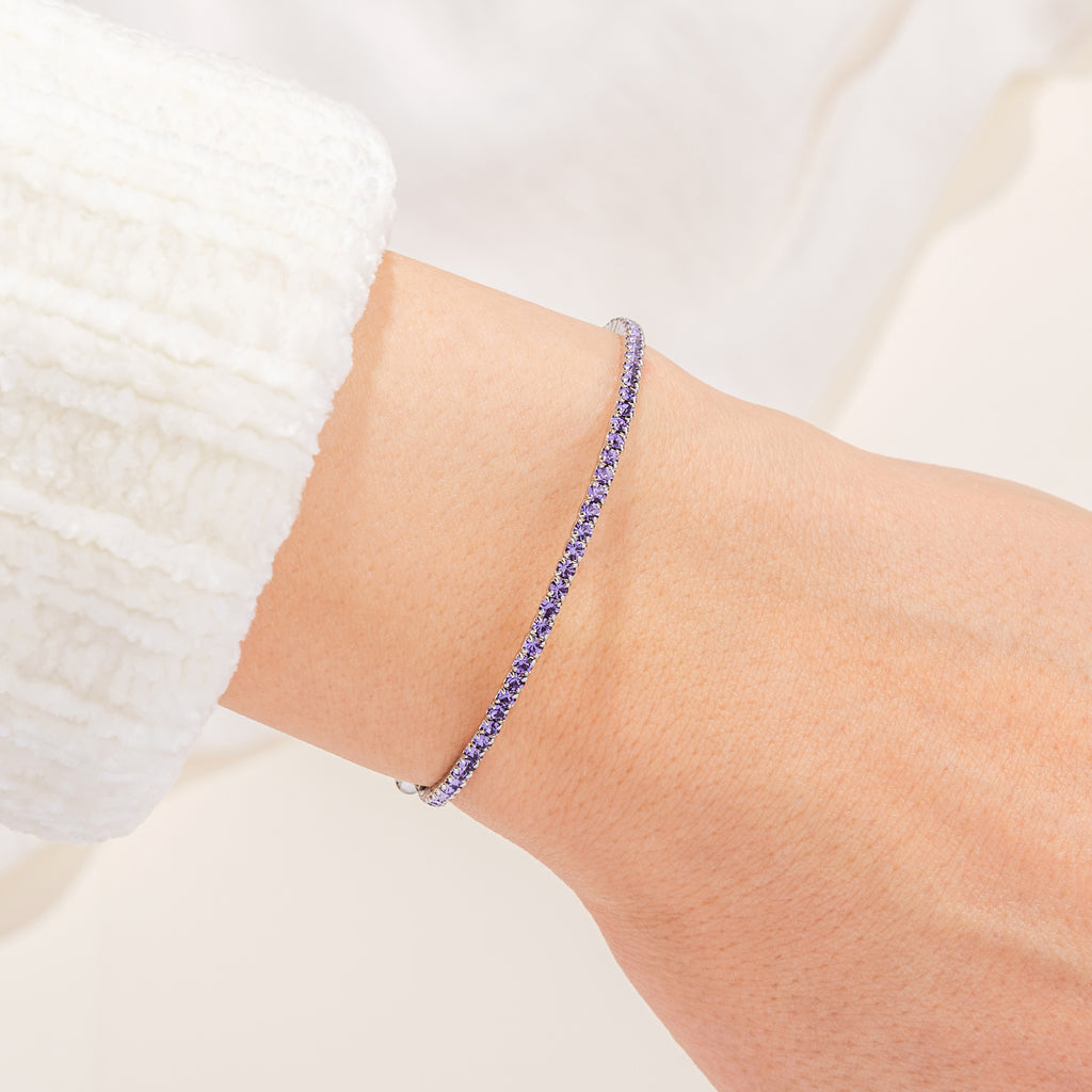 Amethyst Tennis Bangle
