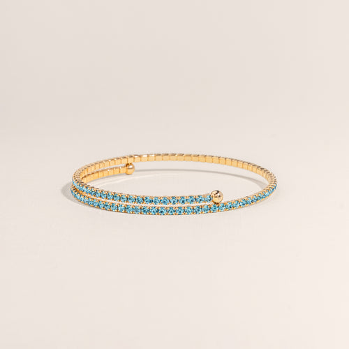 Aquamarine Tennis Bangle