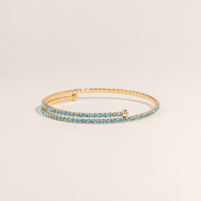 Aquamarine Tennis Bangle