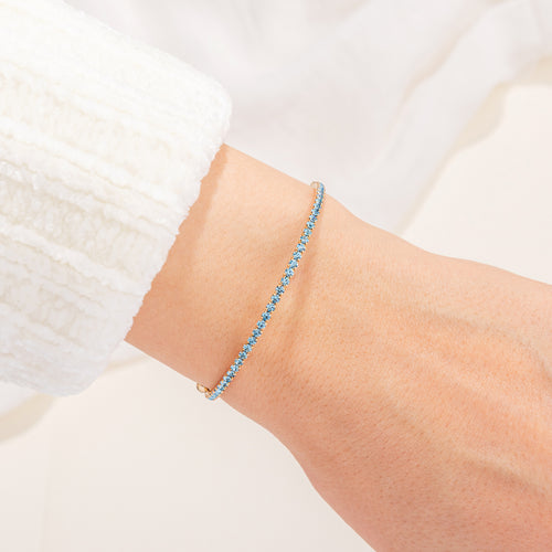 Aquamarine Tennis Bangle