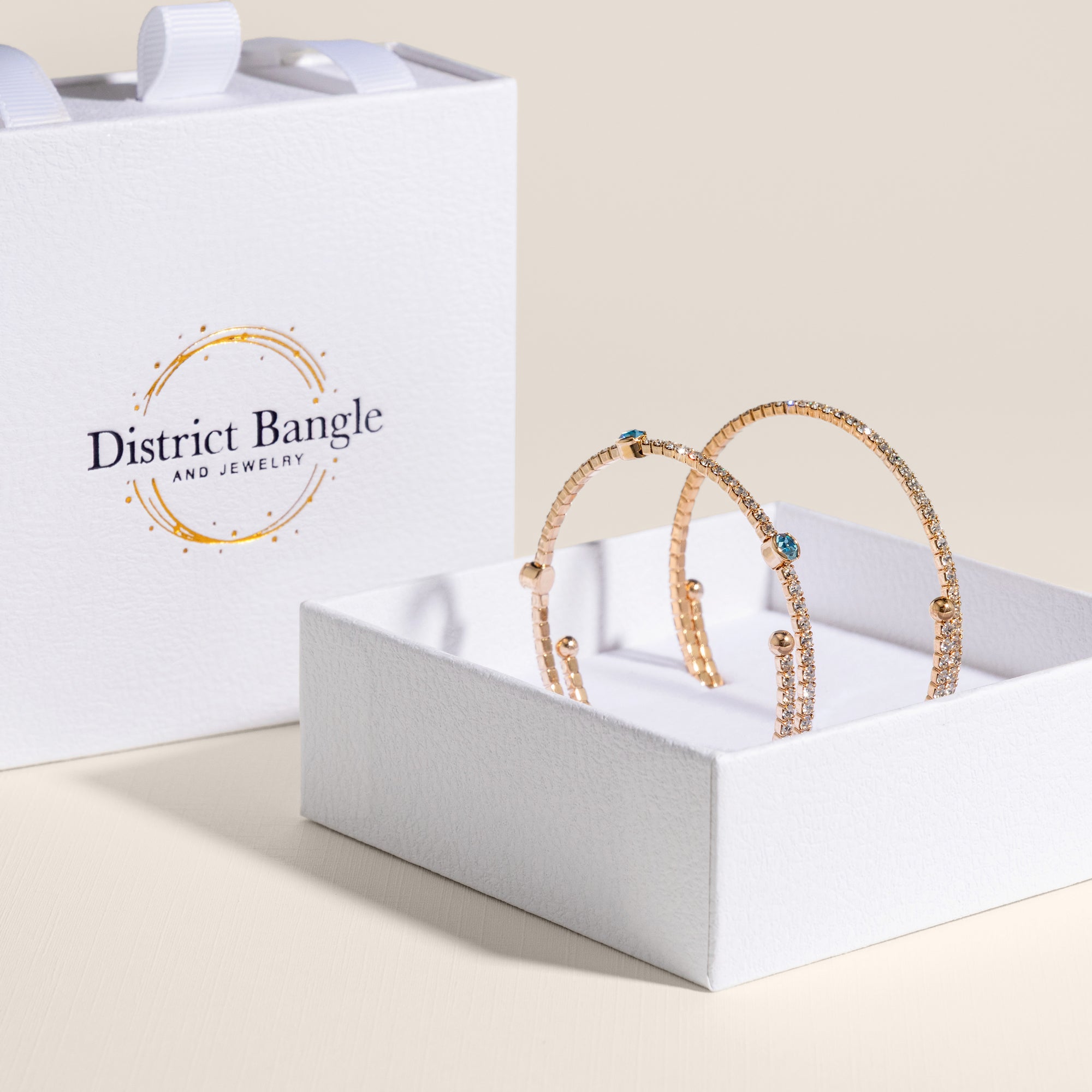 Birthstone bangle gift set