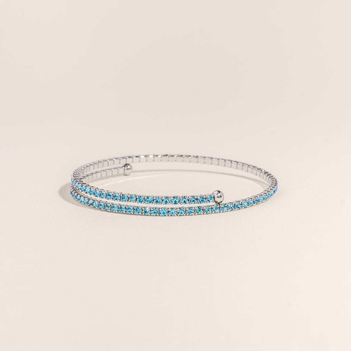 Aquamarine Tennis Bangle