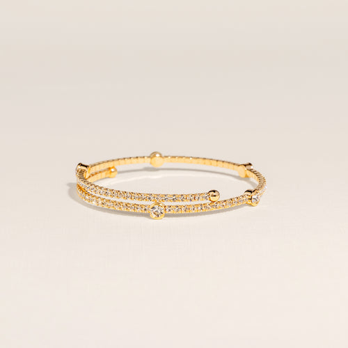 April Diamond Birthstone Bangle