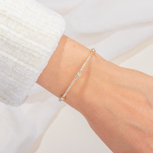 April Diamond Birthstone Bangle