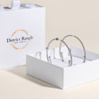 Birthstone bangle gift set (Silver)