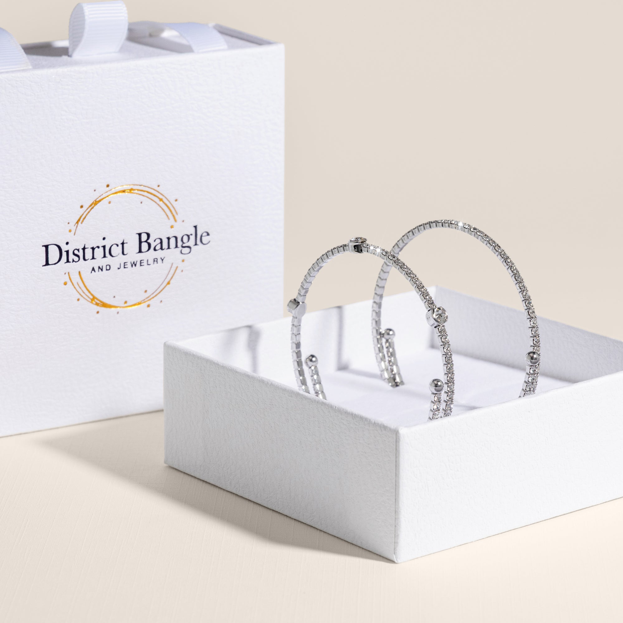 Birthstone bangle gift set