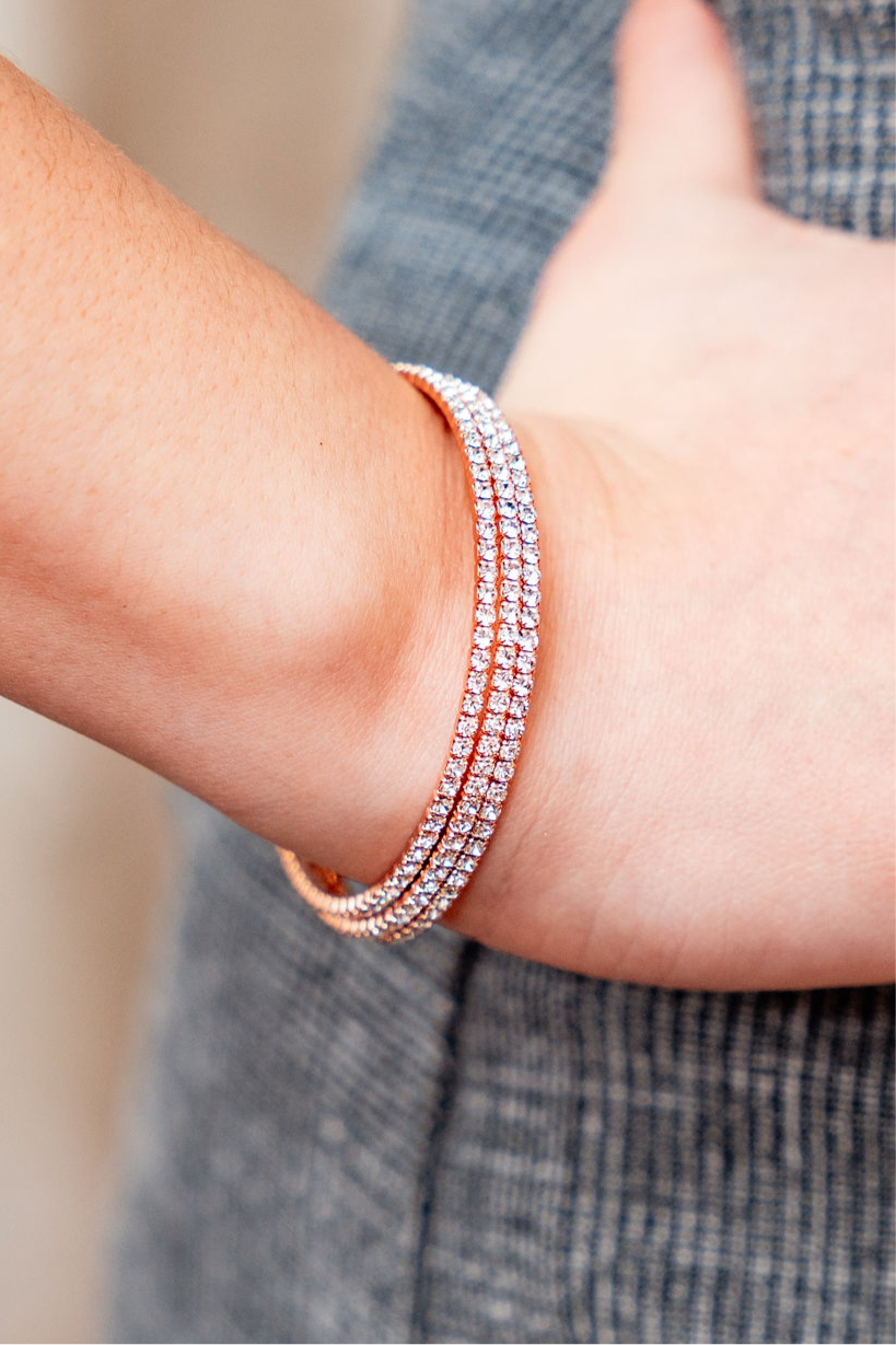 The Trio Bangle in Rose Gold