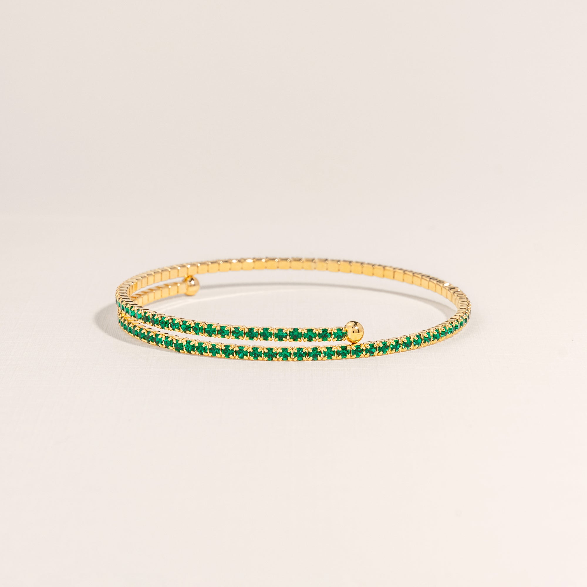 May Emerald Birthstone Bangle