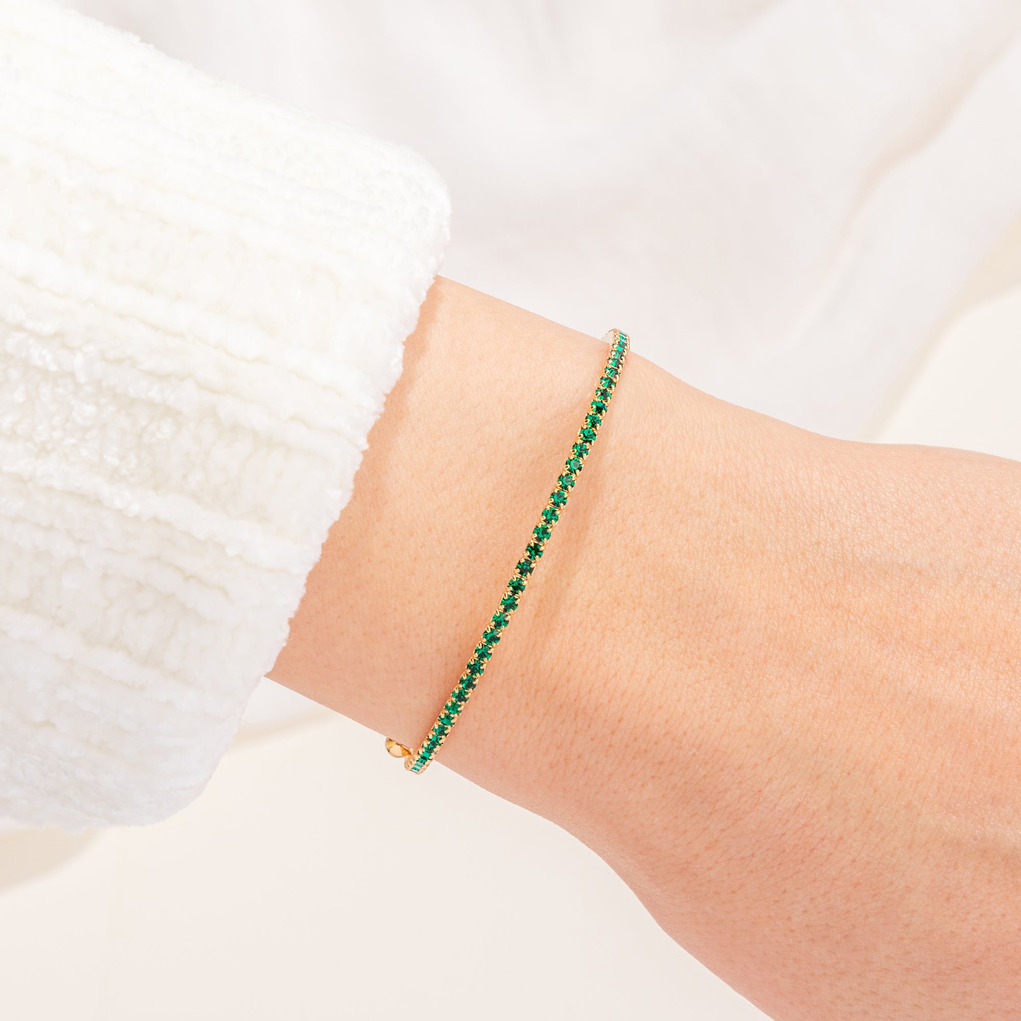 May Emerald Birthstone Bangle