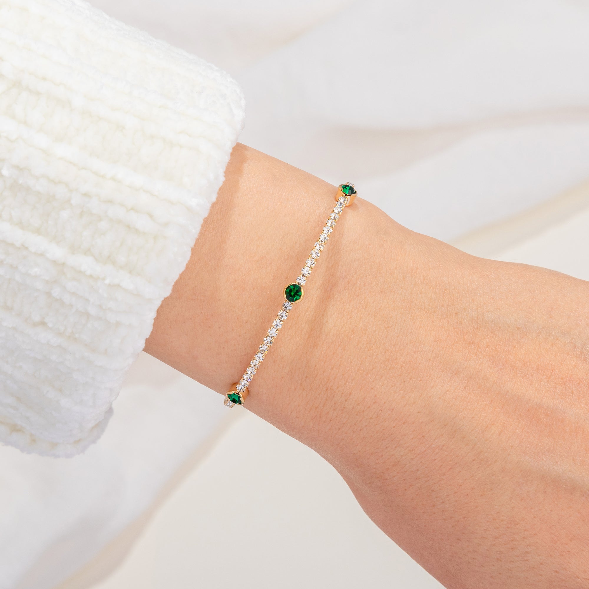 May Emerald Birthstone Bangle