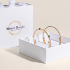 Birthstone bangle gift set (Gold)