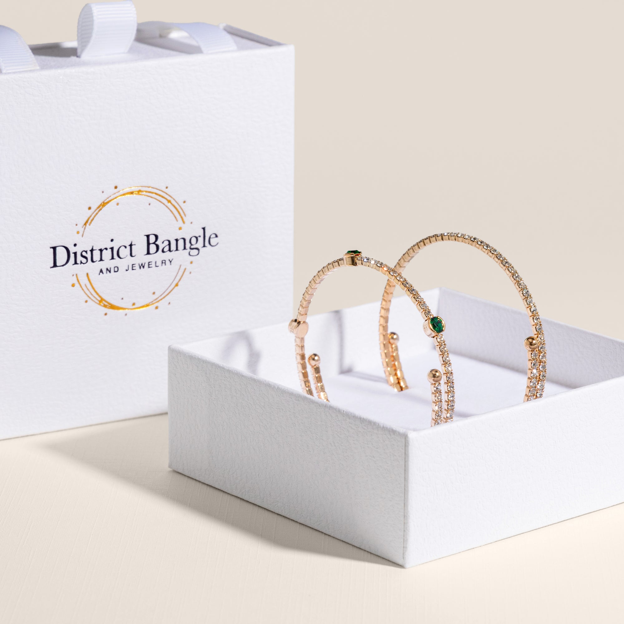 Birthstone bangle gift set