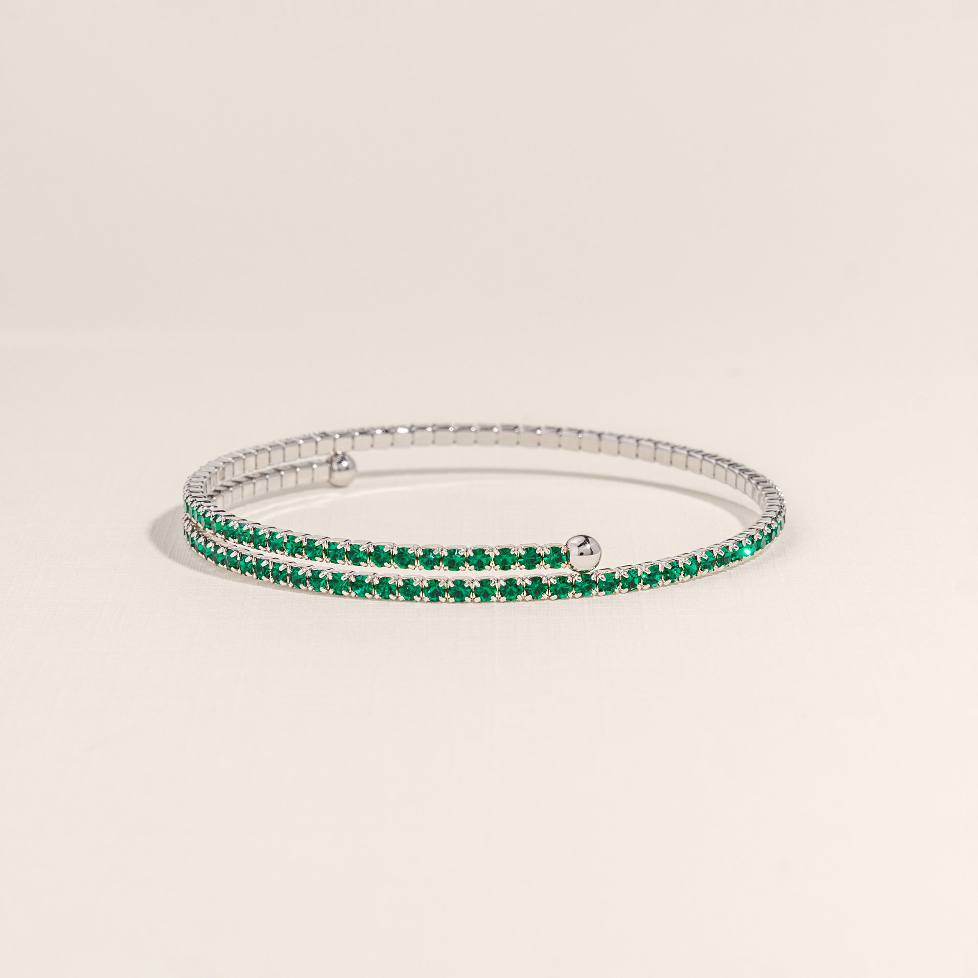 May Emerald Birthstone Bangle