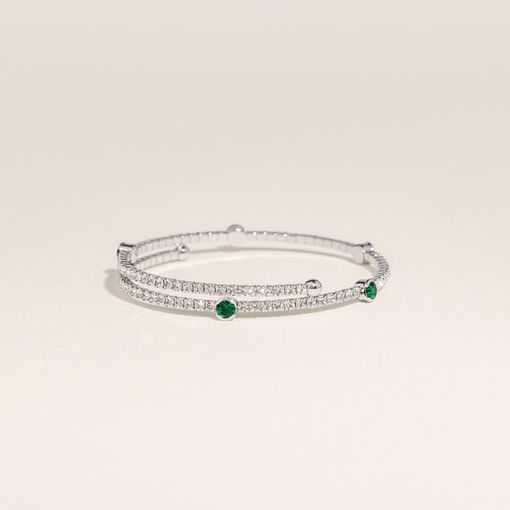 May Emerald Birthstone Bangle