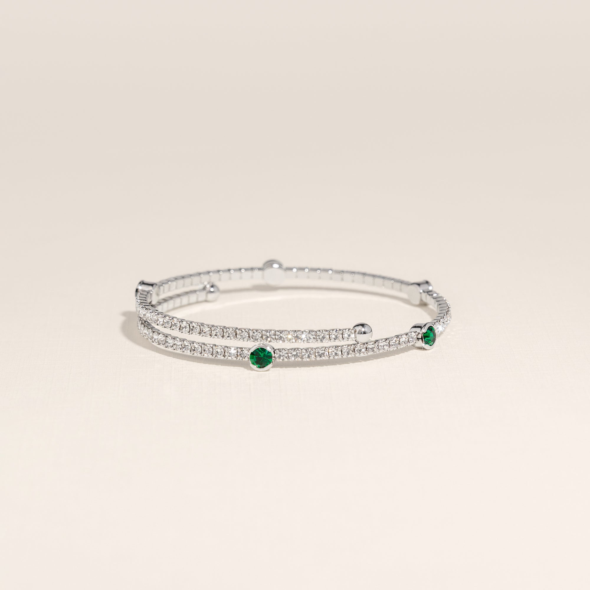 May Emerald Birthstone Bangle