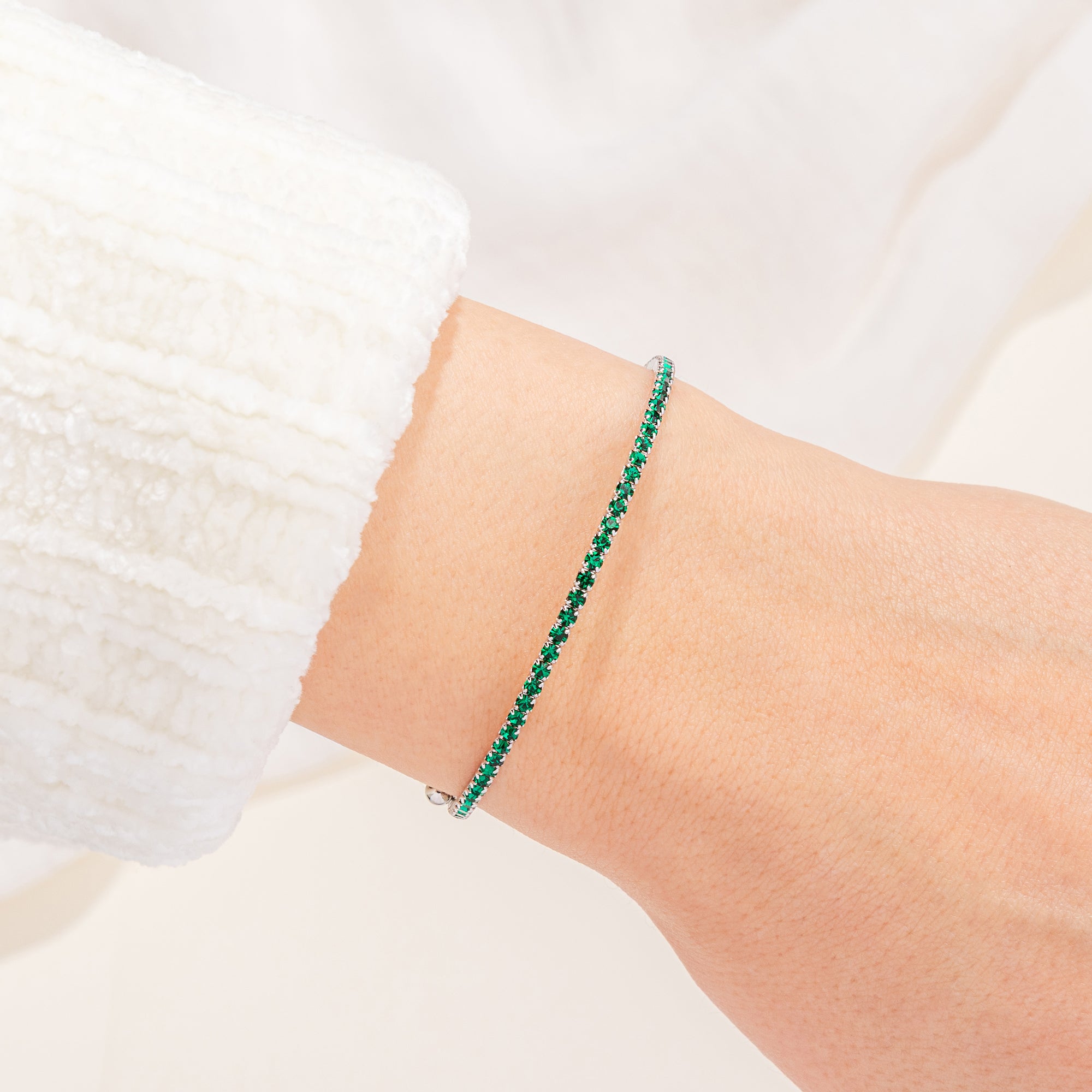 May Emerald Birthstone Bangle