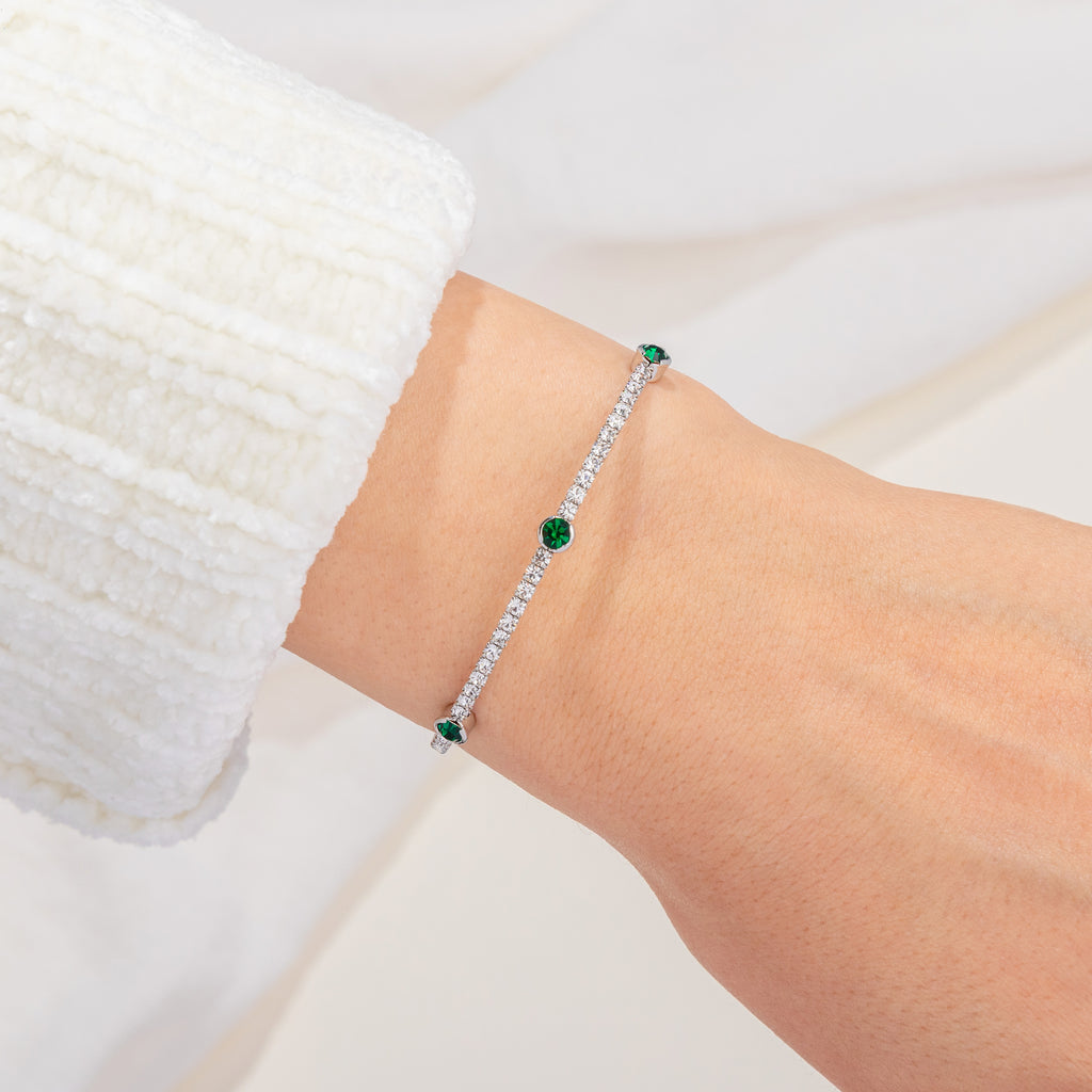 May Emerald Birthstone Bangle